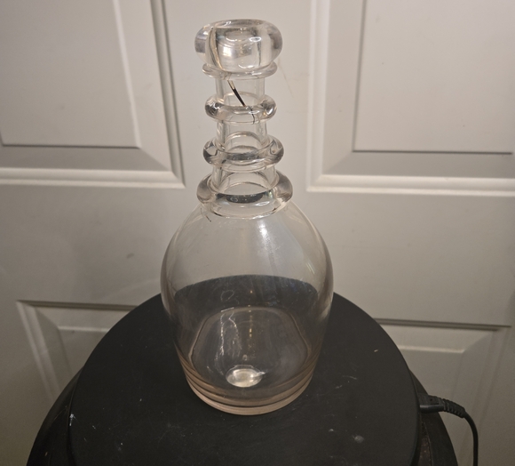 Antique 19th century Blown Glass Wine Whiskey Decantler No Stopper